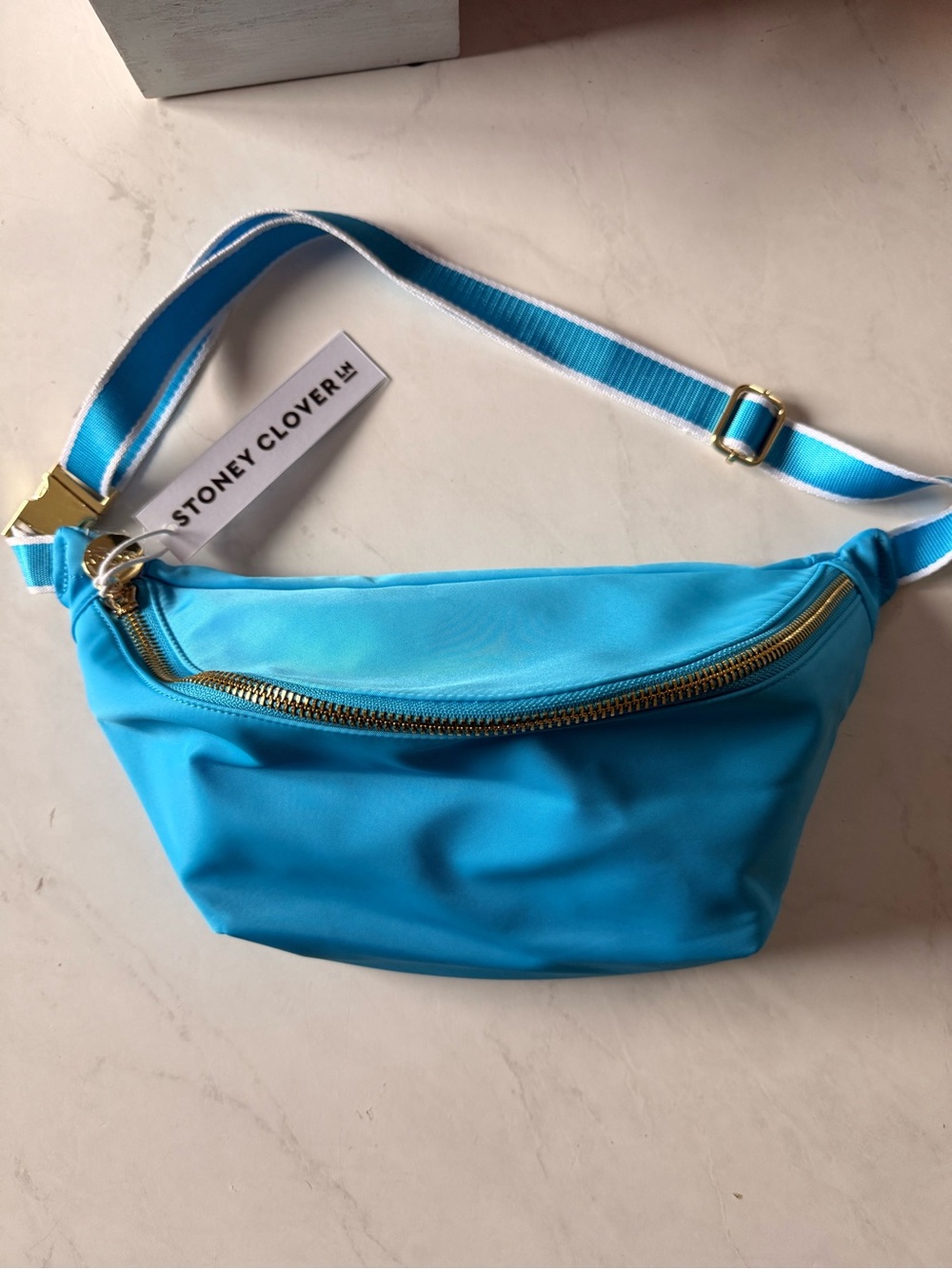 Jumbo Stoney Clover Lane Turquoise Crossbody Belt Bag